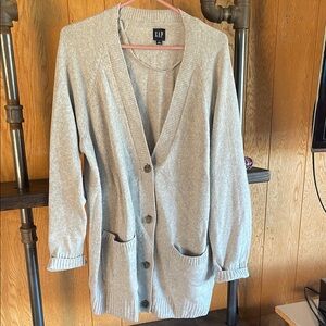 GAP Women's Gray Cardigan Sweater